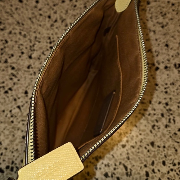 Coach Original Yellow Leather Crossbody Bag with Silver Hardware - Picture 7 of 8